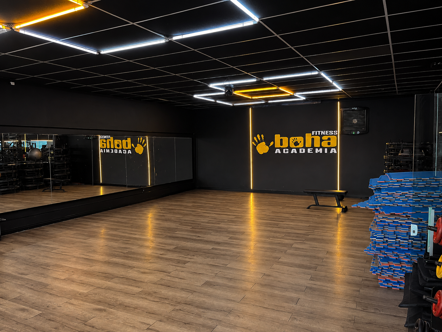Sala de aula coletiva Boha Fitness